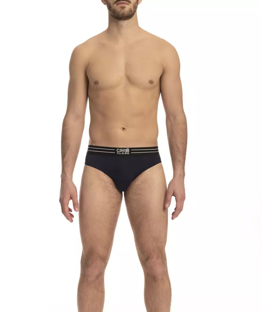 Cavalli Class Blue Cotton Men's Underwear Pack