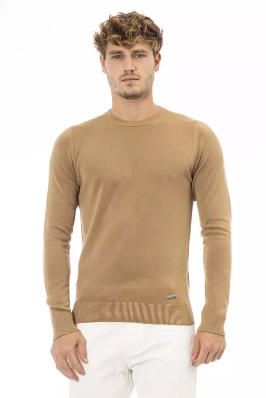 Baldinini Trend Beige Modal Men Sweater $534.00 Baldinini Trend Luzworld