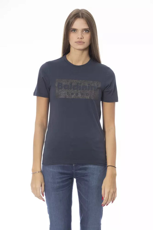 Baldinini Trend Blue Cotton Women T-Shirt $177.00 Baldinini Trend Luzworld