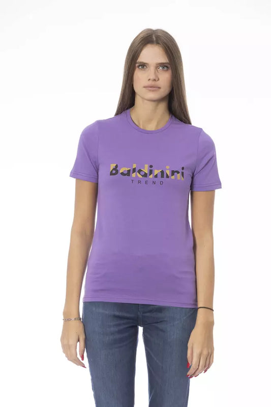 Baldinini Trend Purple Cotton Women T-Shirt $177.00 Baldinini Trend Luzworld