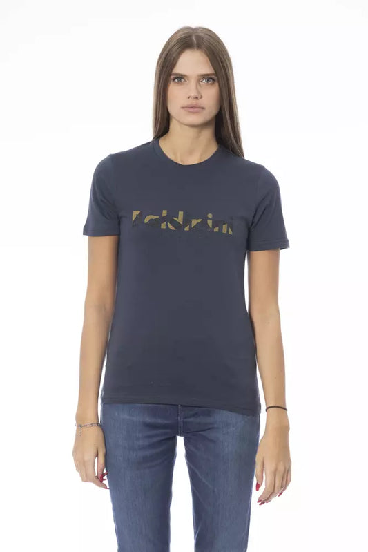Baldinini Trend Blue Cotton Women T-Shirt $177.00 Baldinini Trend Luzworld