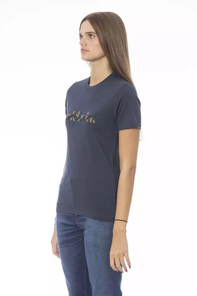 Baldinini Trend Blue Cotton Women T-Shirt $177.00 Baldinini Trend Luzworld