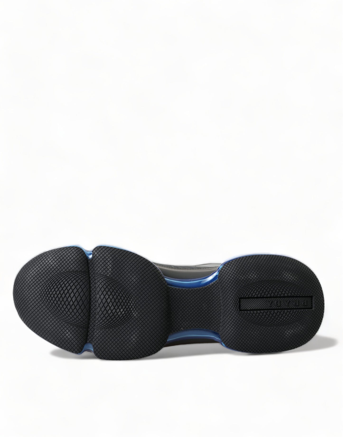 Prada Black Blue Rubber Knit Slip On Low Top Sneakers Shoes $2939.00 Prada Luzworld