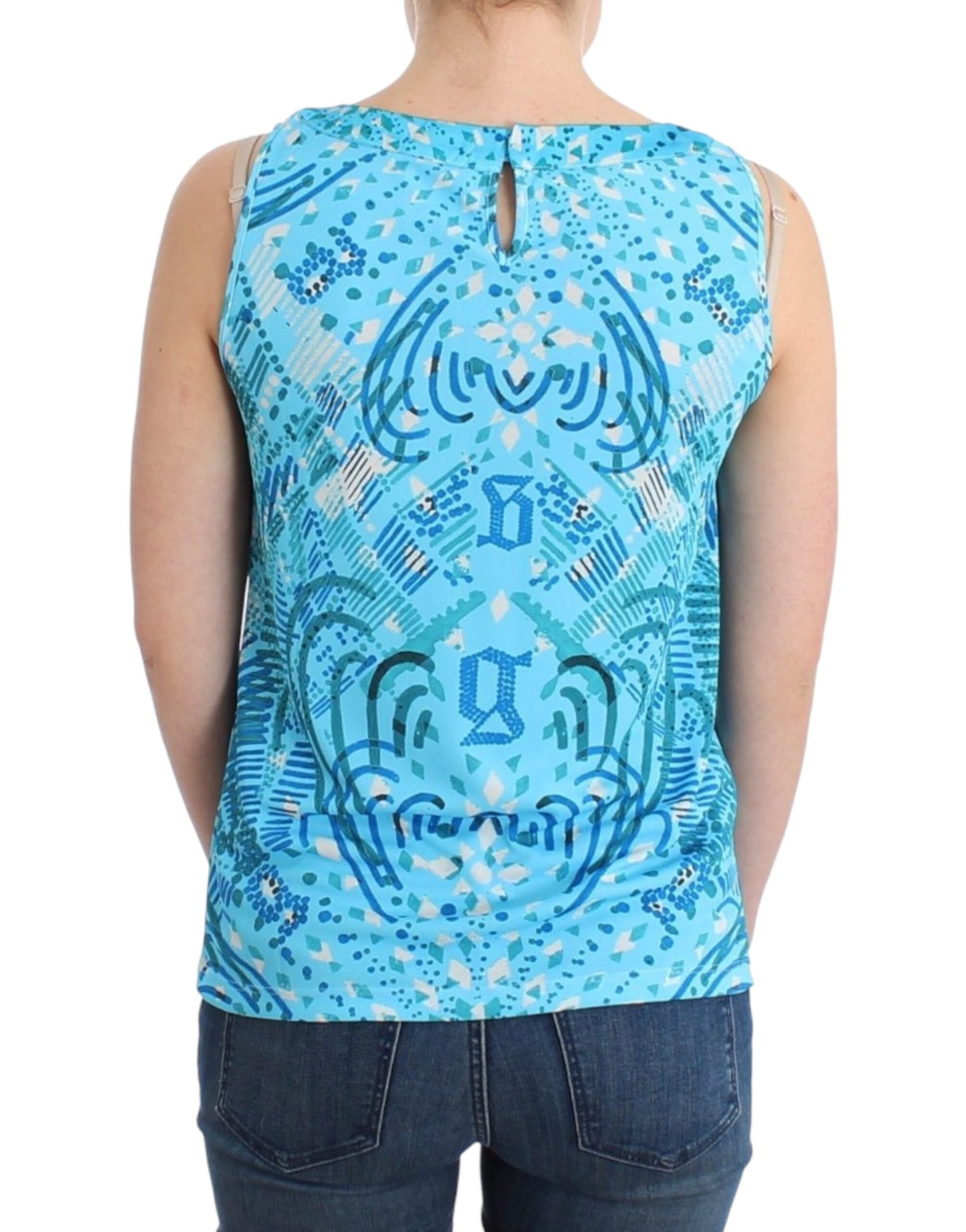John Galliano Blue printed tank top $468.00 John Galliano Luzworld