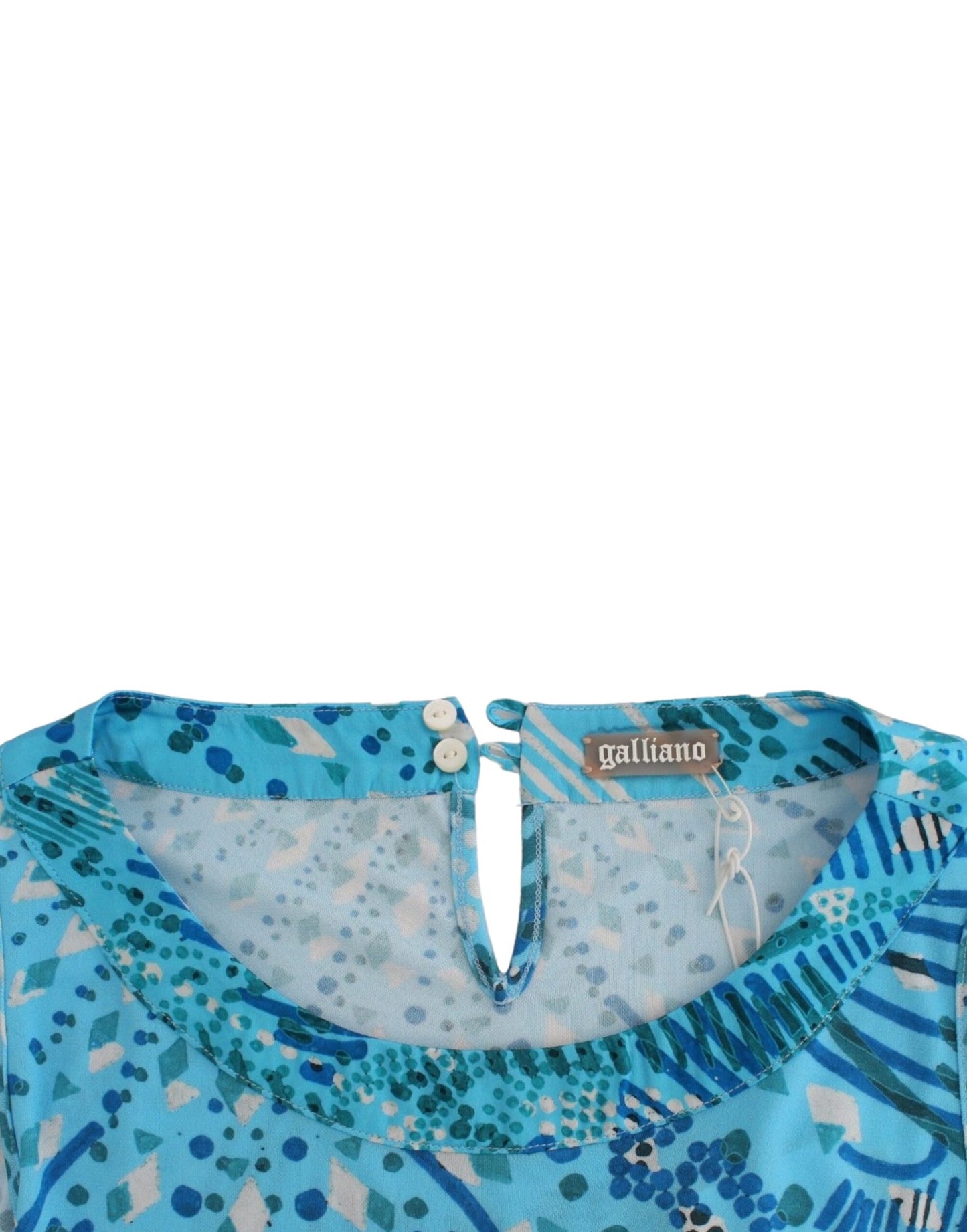 John Galliano Blue printed tank top $468.00 John Galliano Luzworld
