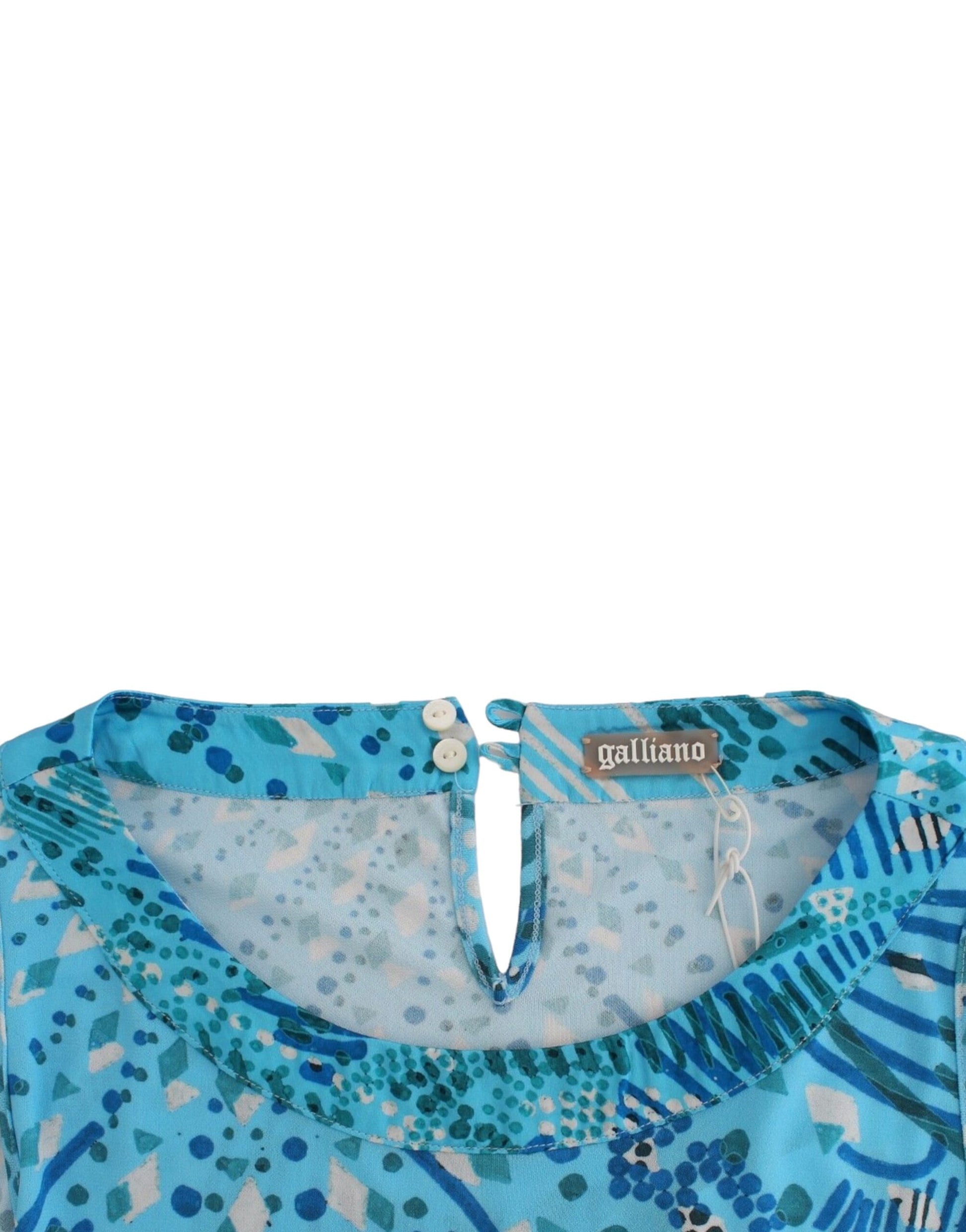 John Galliano Blue printed tank top $468.00 John Galliano Luzworld