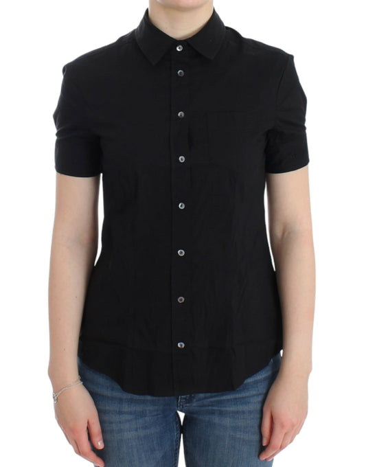 John Galliano Black cotton shirt top $584.00 John Galliano Luzworld