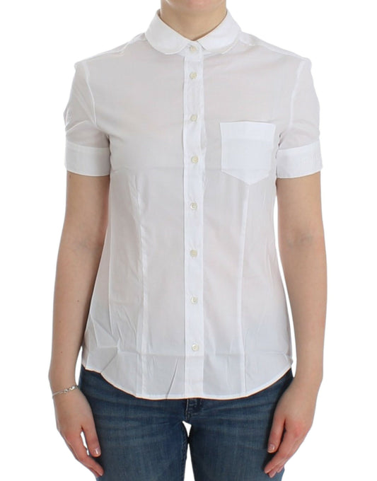 John Galliano White Cotton Shirt Top $584.00 John Galliano Luzworld