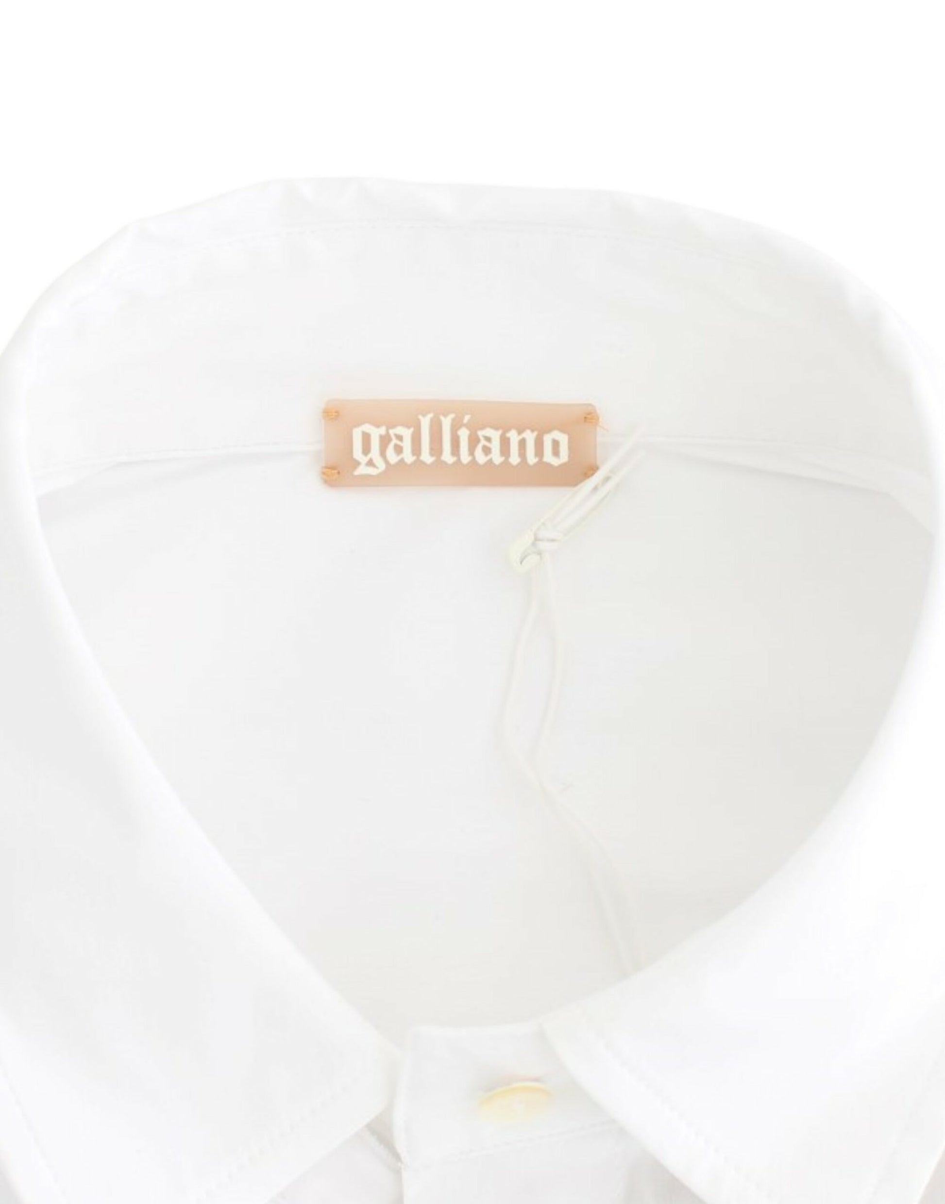 John Galliano White Cotton Shirt Top $584.00 John Galliano Luzworld