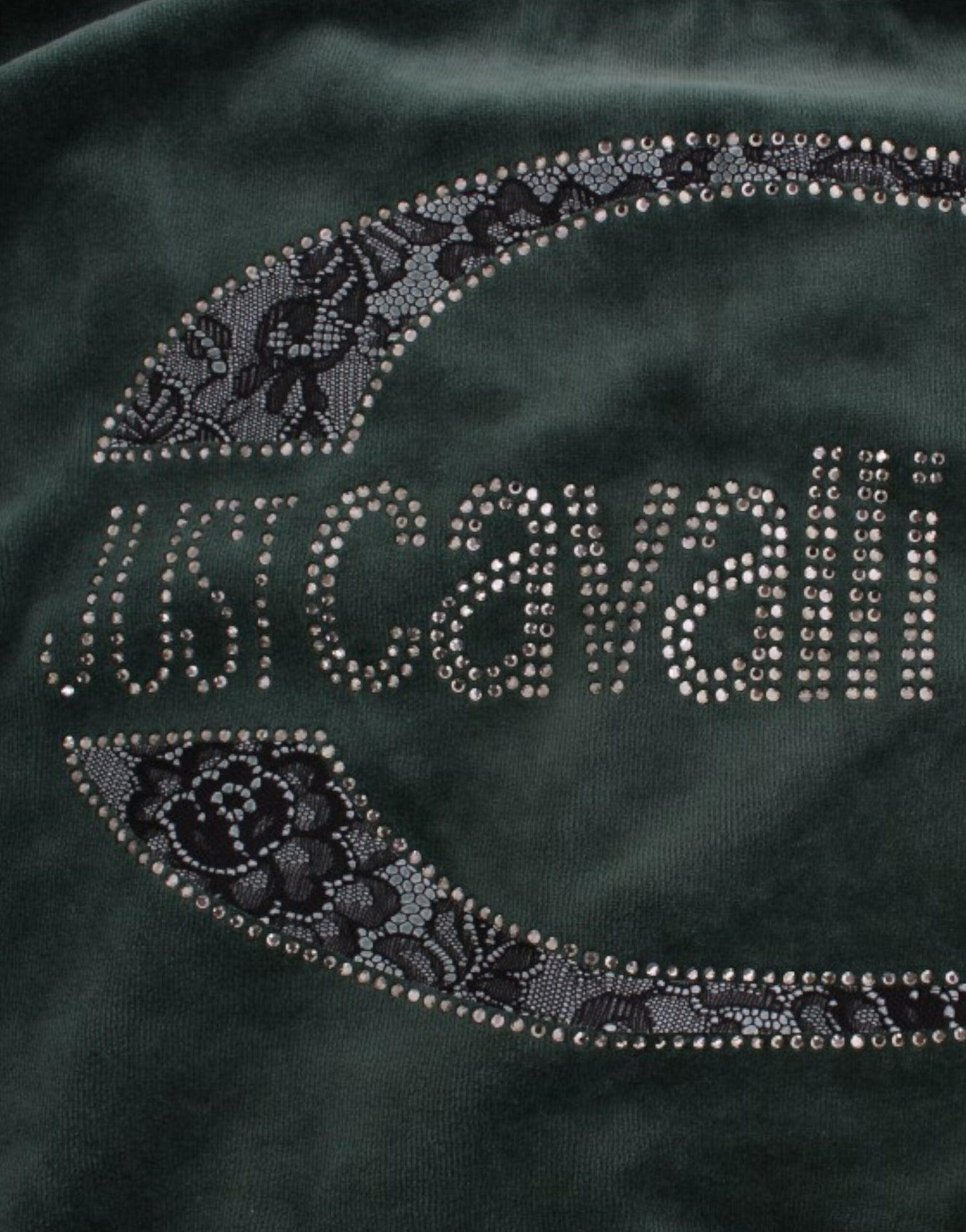 Cavalli Green velvet cotton sweater $584.00 Cavalli Luzworld