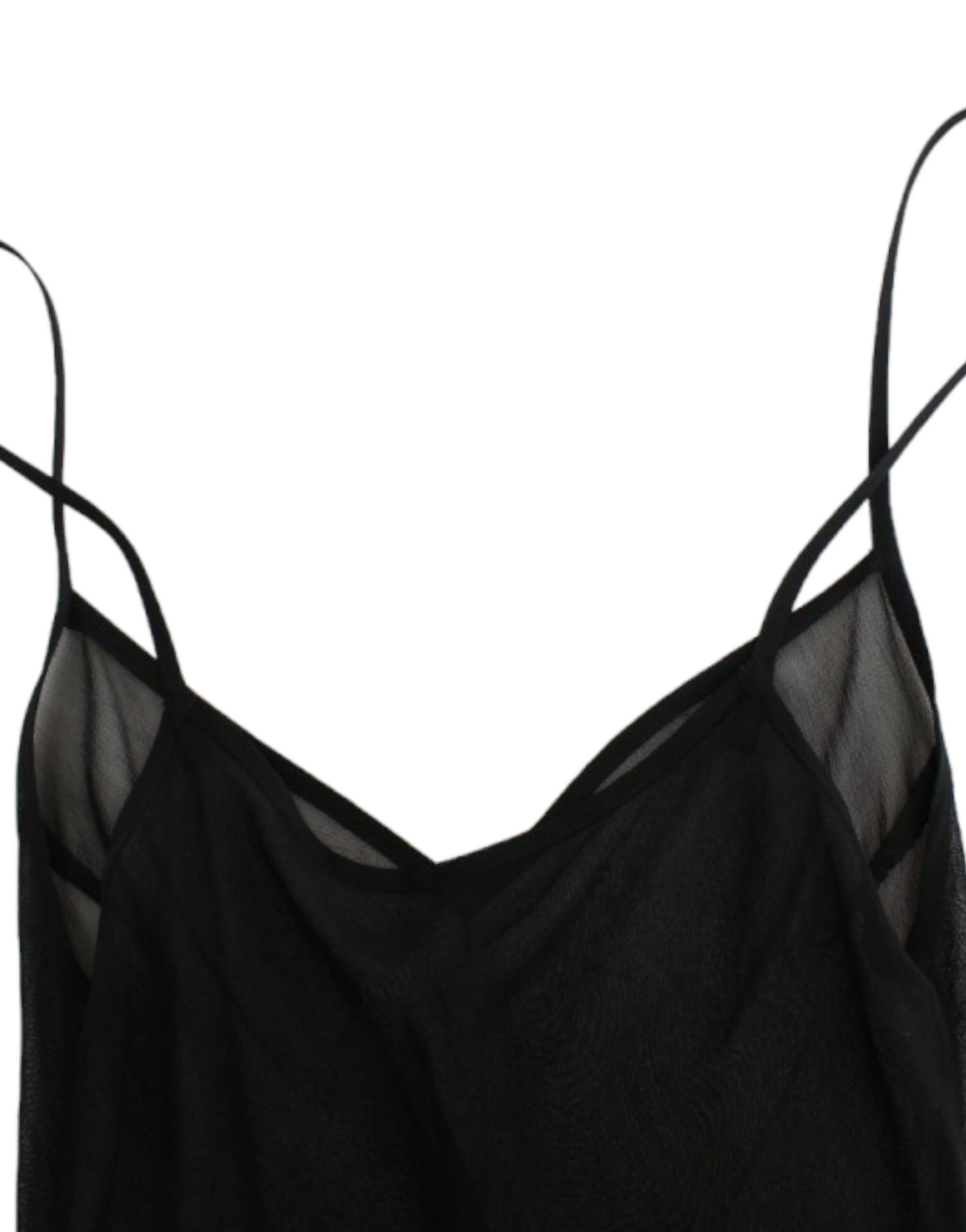 Cavalli Black long sleeve silk dress $893.00 Cavalli Luzworld