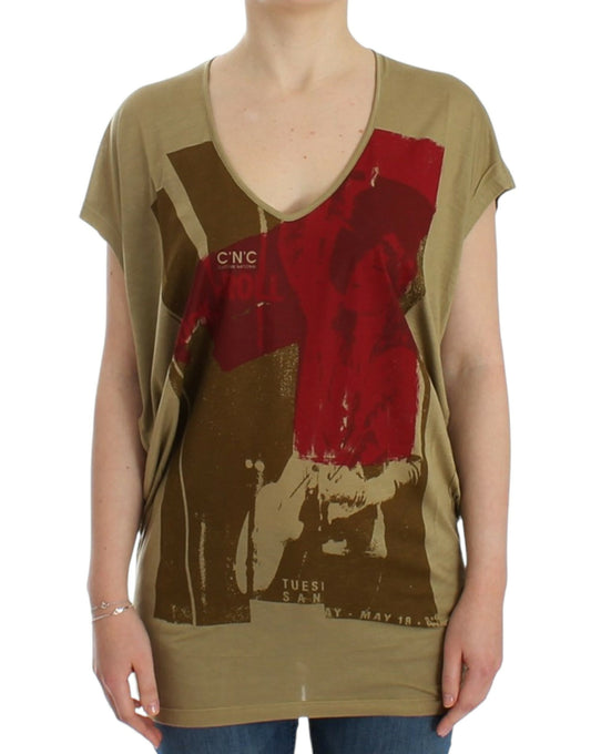 Costume National Green print shortsleeve t-shirt $255.00 Costume National Luzworld