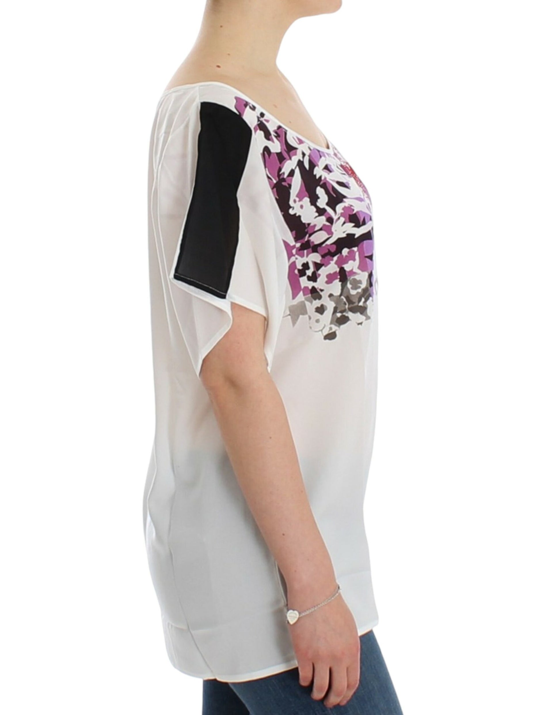 Costume National White motive print blouse $526.00 Costume National Luzworld