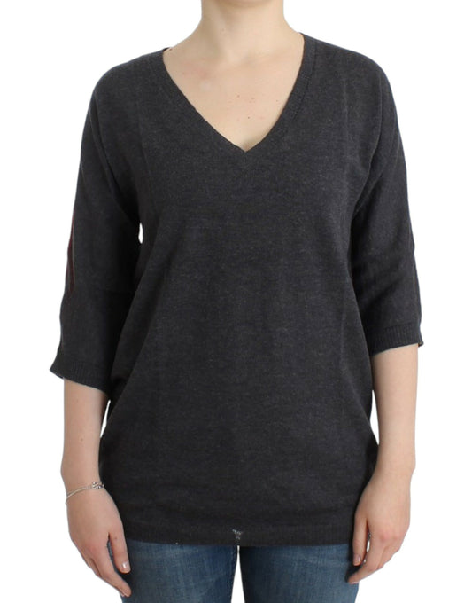 Costume National Gray short sleeved sweater $564.00 Costume National Luzworld