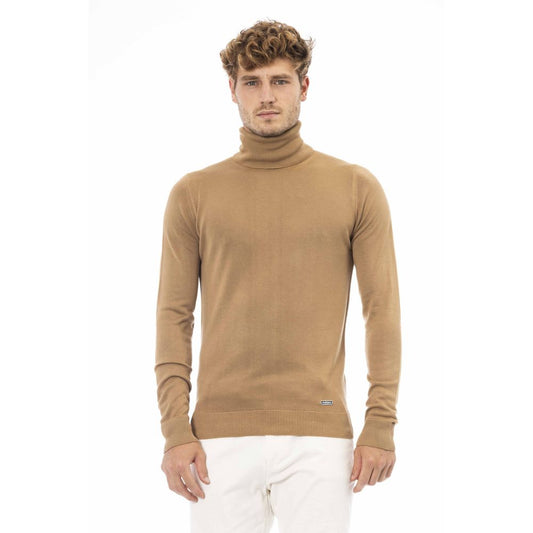 Baldinini Trend Beige Modal Men Sweater $564.00 Baldinini Trend Luzworld