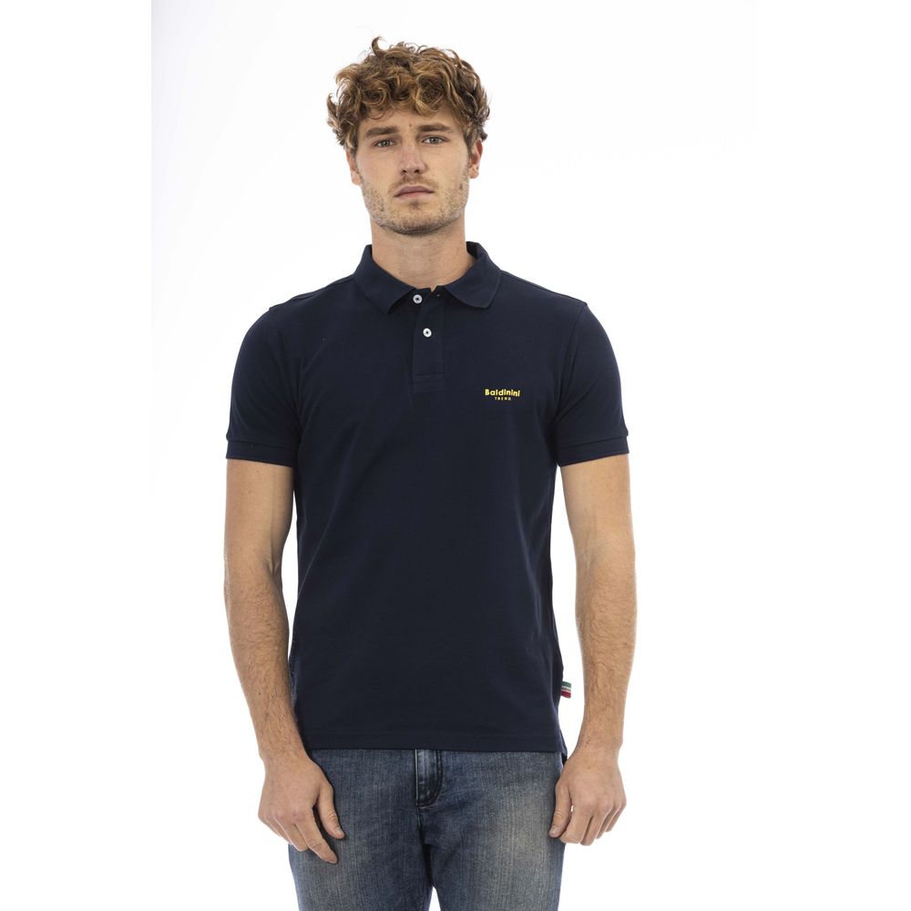 Baldinini Trend Blue Cotton Men Polo $188.00 Baldinini Trend Luzworld