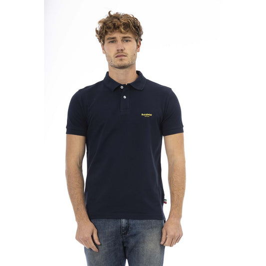 Baldinini Trend Blue Cotton Men Polo $188.00 Baldinini Trend Luzworld