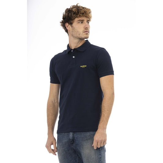 Baldinini Trend Blue Cotton Men Polo $188.00 Baldinini Trend Luzworld