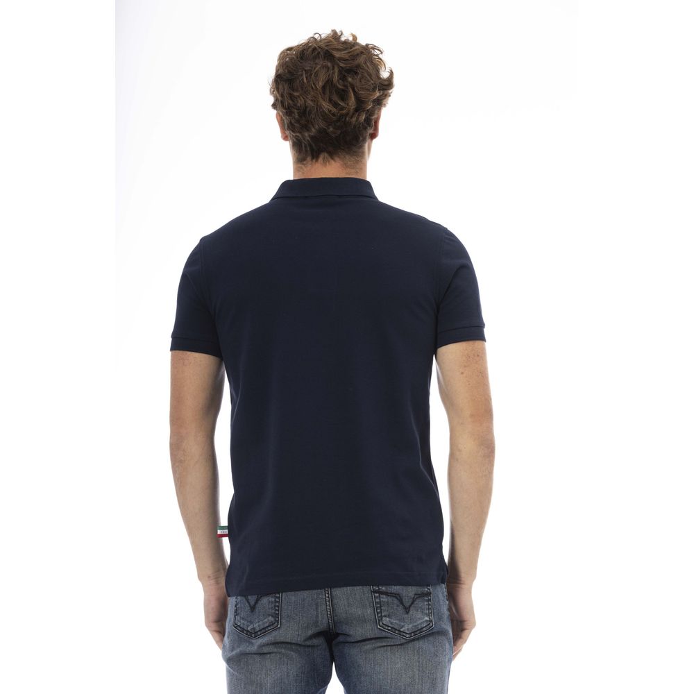 Baldinini Trend Blue Cotton Men Polo $188.00 Baldinini Trend Luzworld