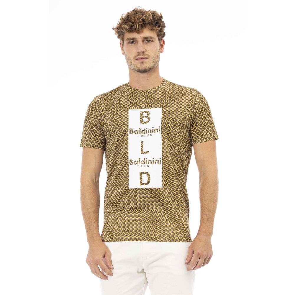 Baldinini Trend Yellow Cotton Men T-Shirt $163.00 Baldinini Trend Luzworld