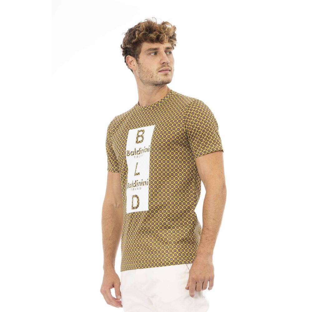 Baldinini Trend Yellow Cotton Men T-Shirt $163.00 Baldinini Trend Luzworld