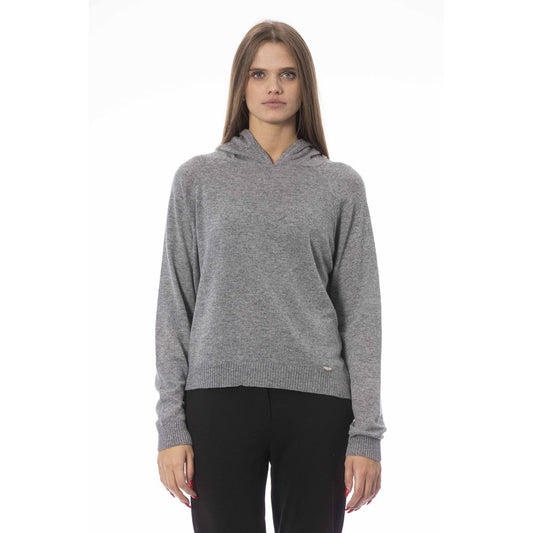 Baldinini Trend Gray Wool Women Sweater $695.00 Baldinini Trend Luzworld