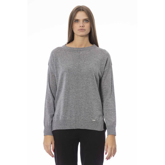 Baldinini Trend Gray Viscose Women Sweater $596.00 Baldinini Trend Luzworld