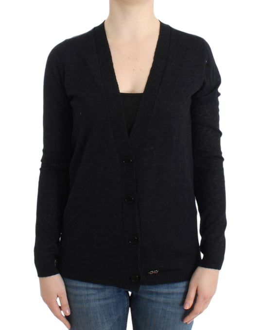 Costume National Gray wool alpaca cardigan $552.00 Costume National Luzworld