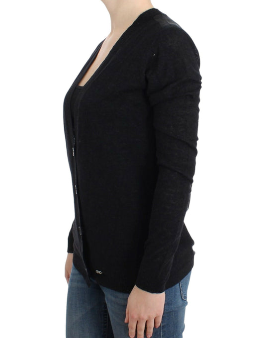 Costume National Gray wool alpaca cardigan $552.00 Costume National Luzworld