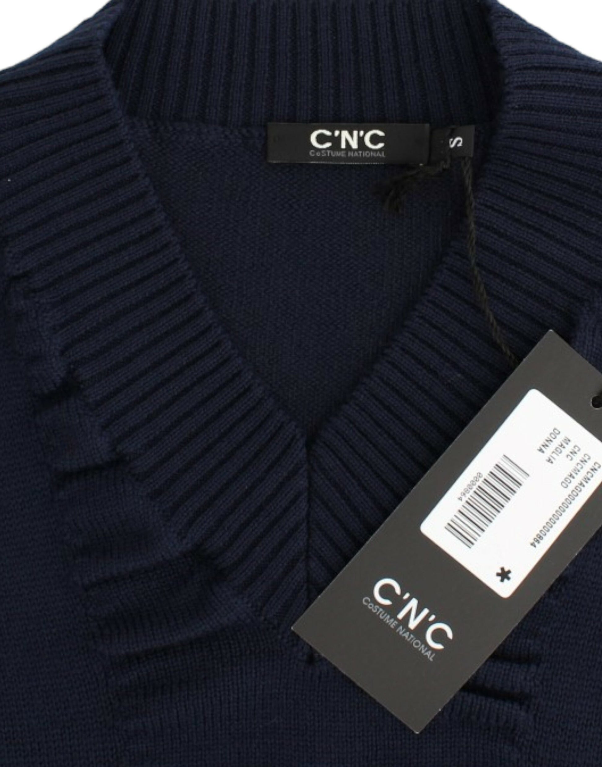 Costume National Dark blue V-neck wool sweater $552.00 Costume National Luzworld