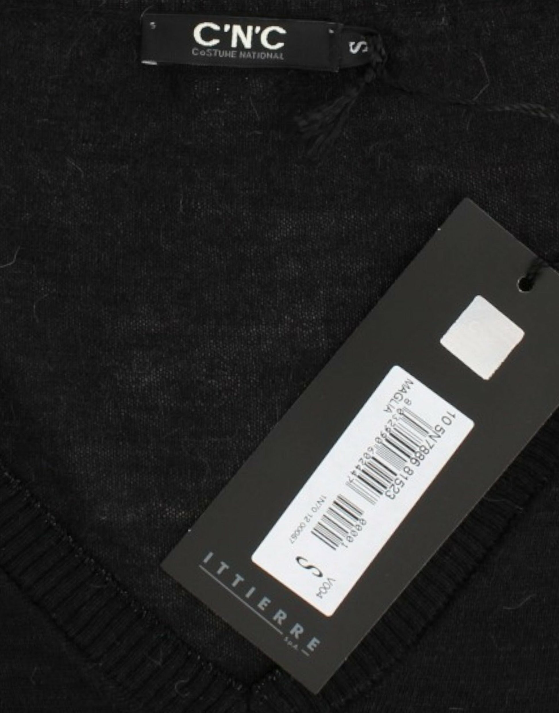 Costume National Black V-neck lightweight sweater $564.00 Costume National Luzworld