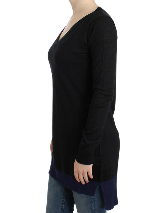 Costume National Black V-neck lightweight sweater $564.00 Costume National Luzworld