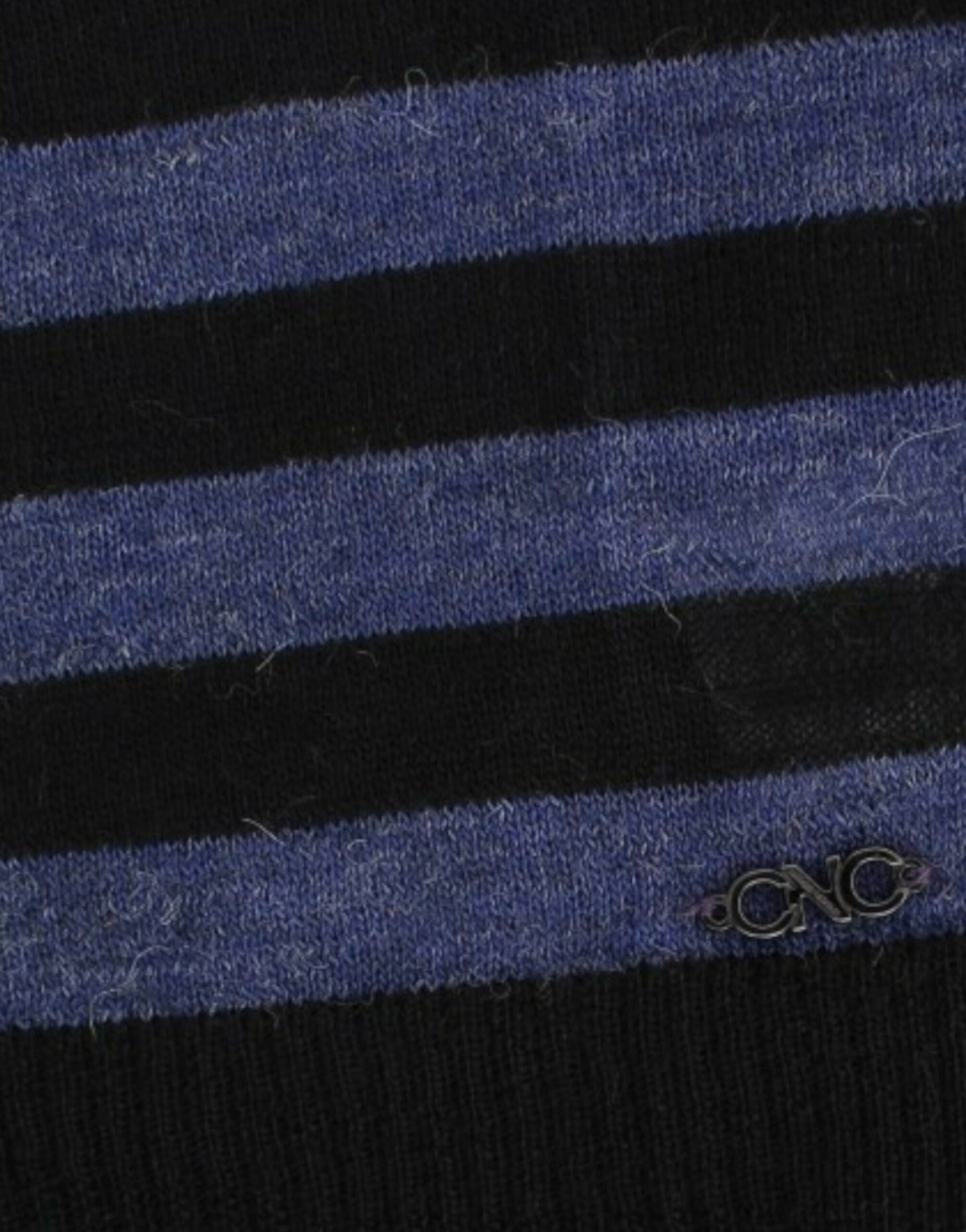 Costume National Black striped V-neck sweater $526.00 Costume National Luzworld