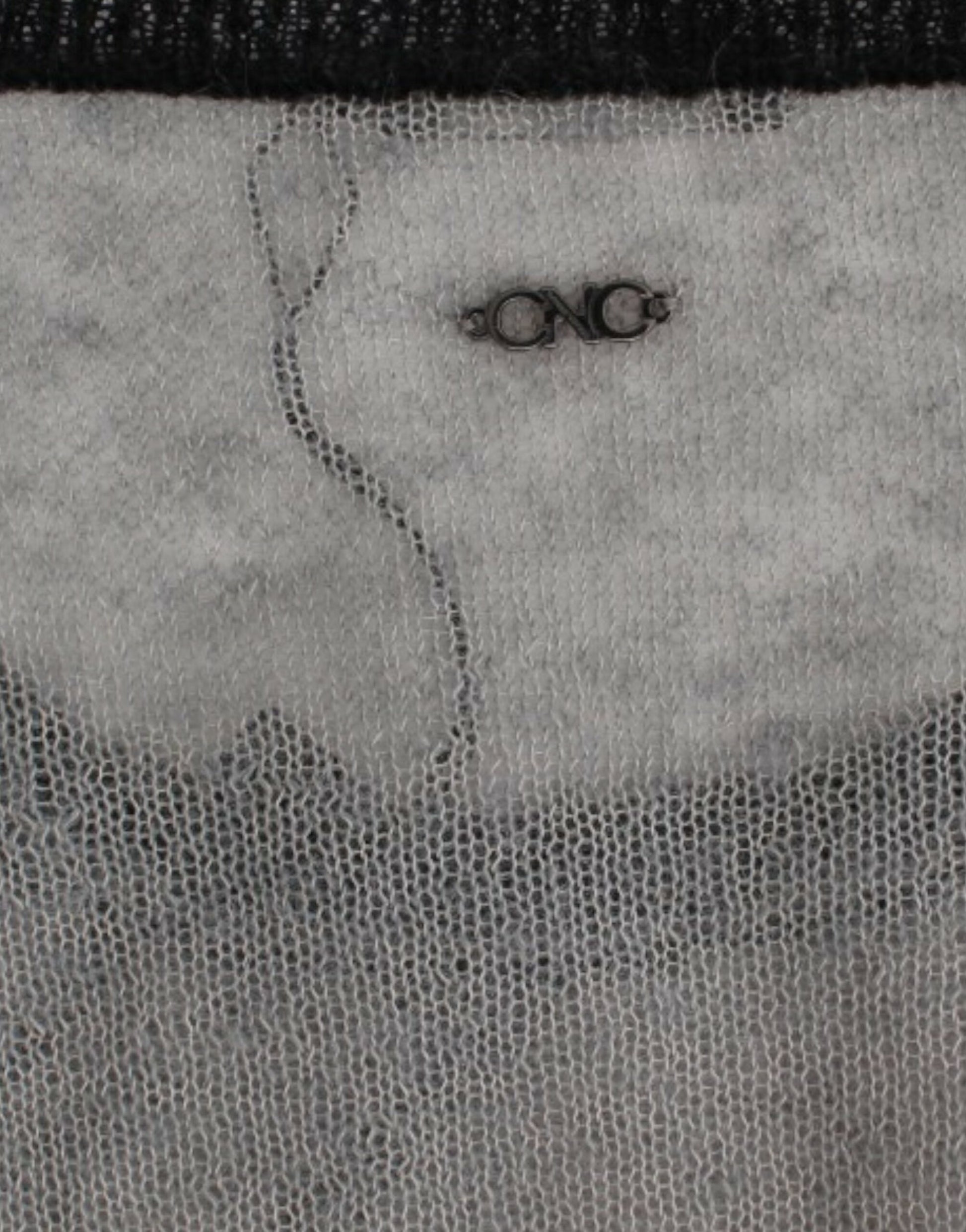 Costume National Gray embellished asymmetric sweater $624.00 Costume National Luzworld