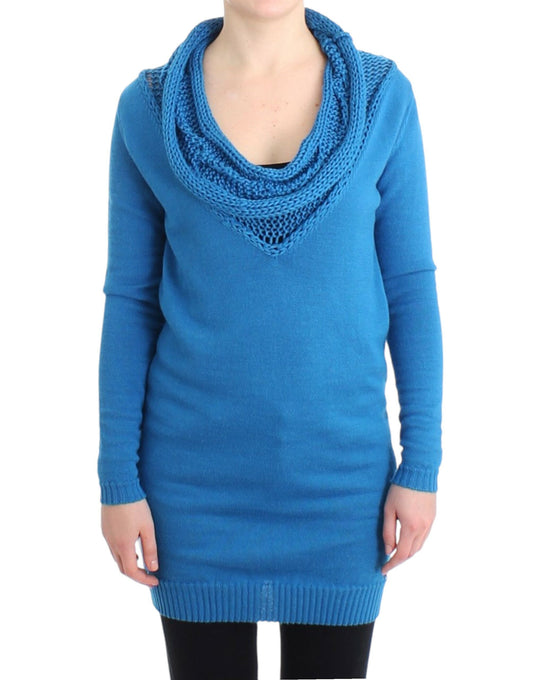 Costume National Blue scoopneck sweater $624.00 Costume National Luzworld