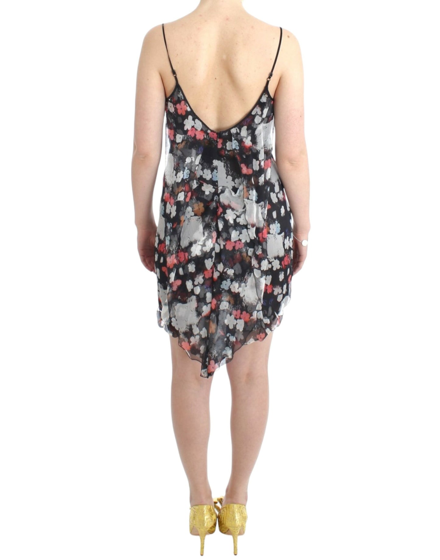 Costume National Floral silk mini dress $789.00 Costume National Luzworld