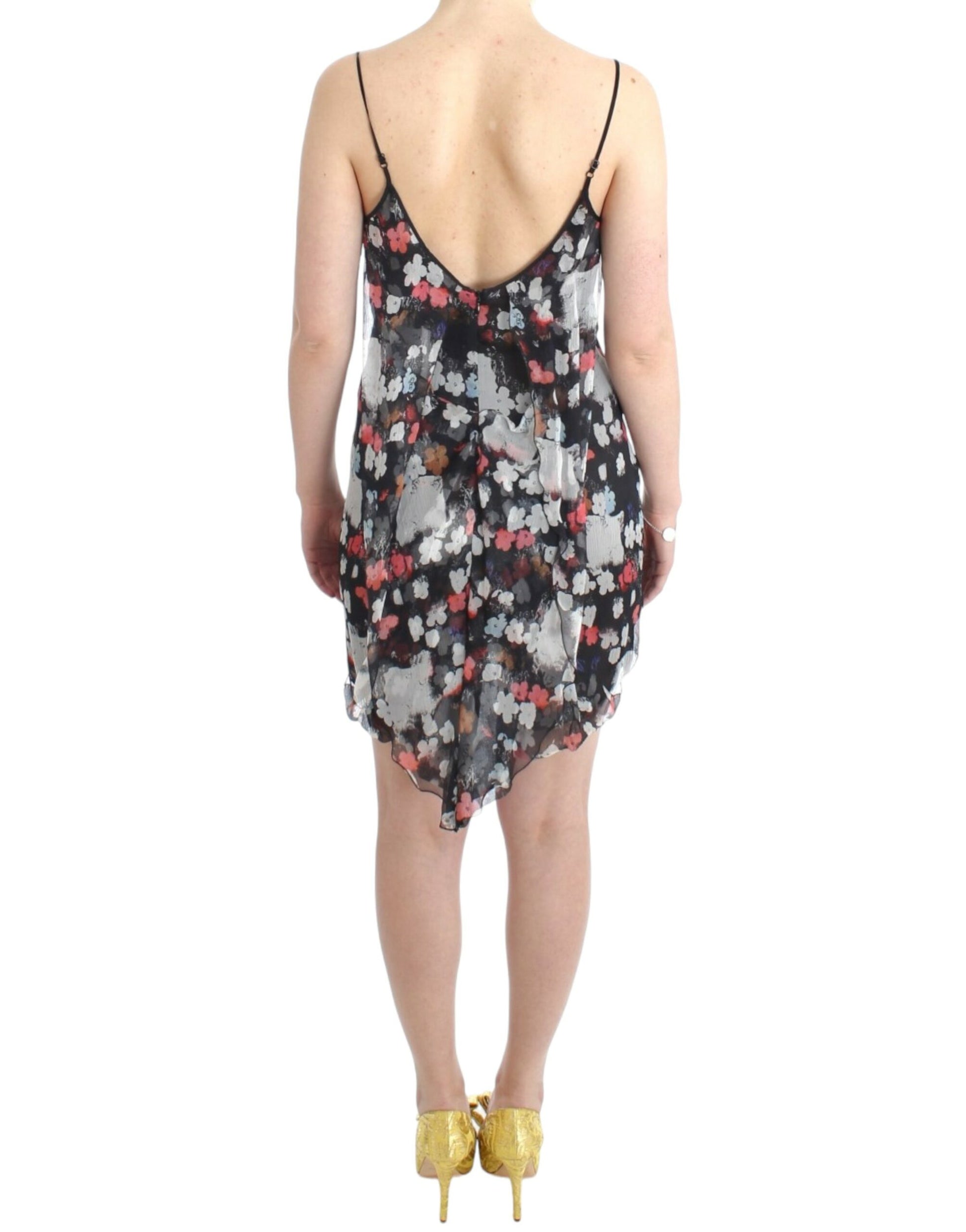 Costume National Floral silk mini dress $789.00 Costume National Luzworld