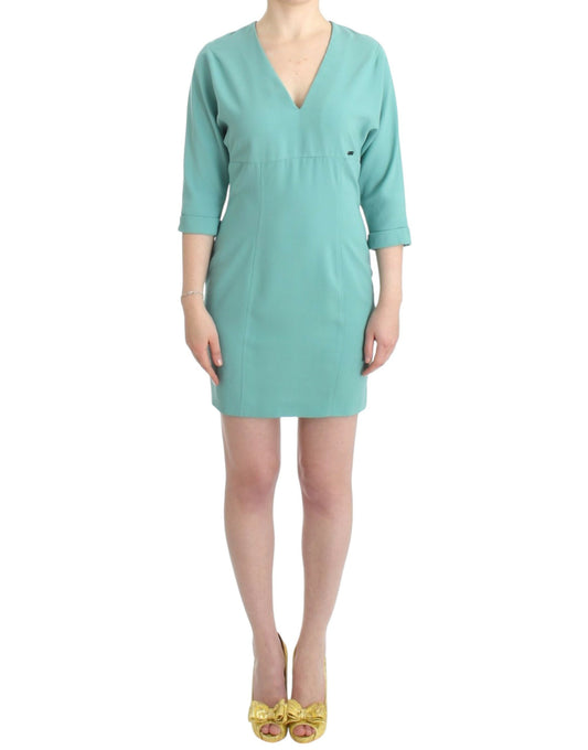 Costume National Green 3/4 sleeved sheath dress $777.00 Costume National Luzworld