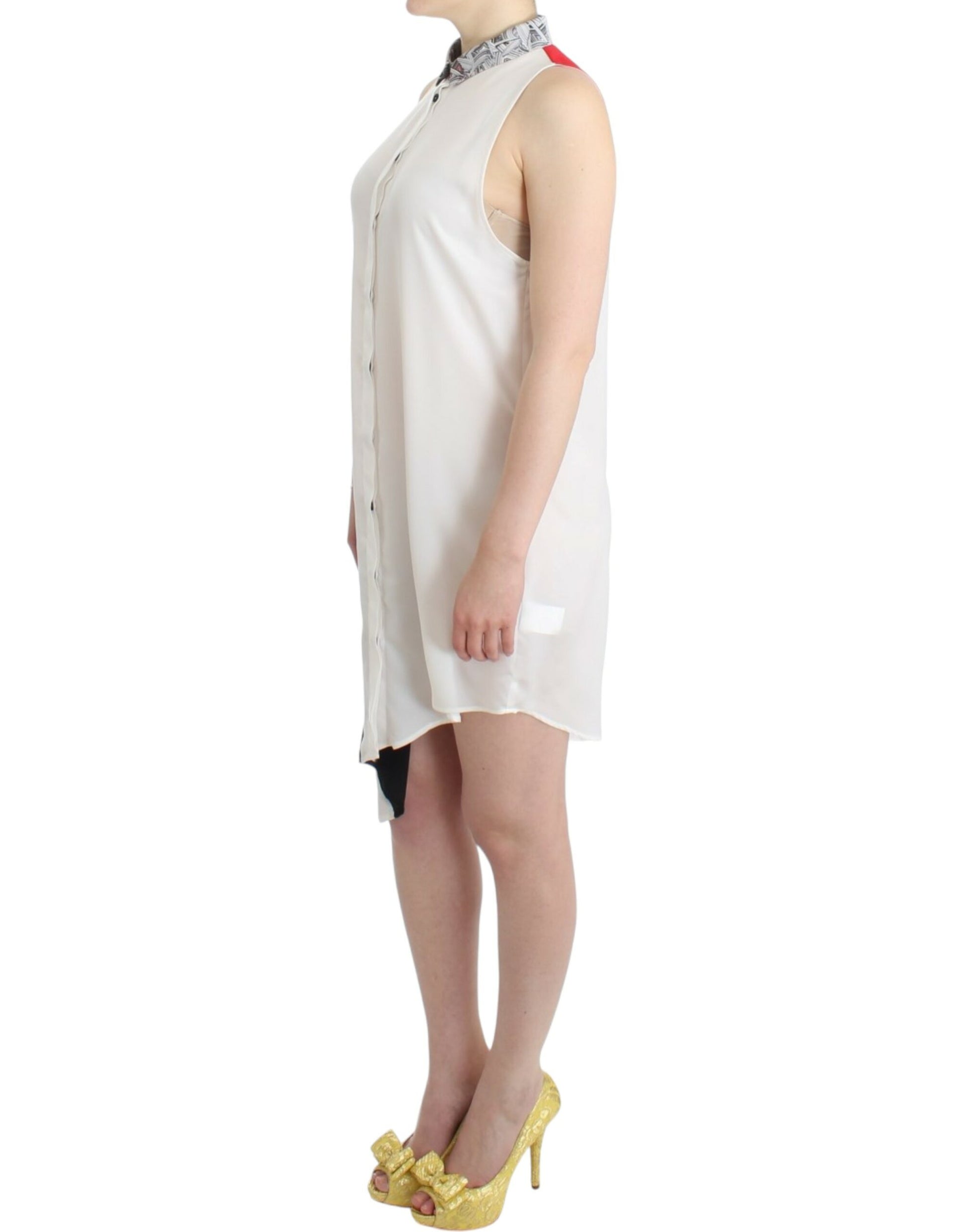 Costume National White shirt assymetric hem dress $564.00 Costume National Luzworld
