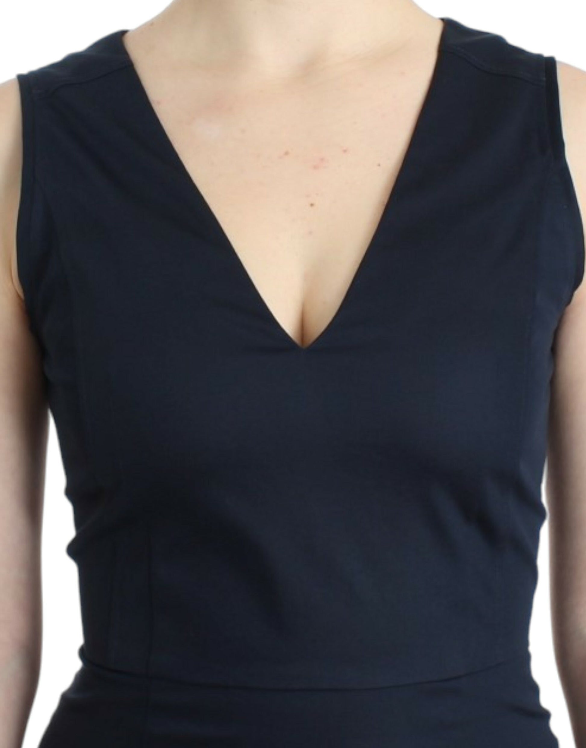 Costume National Blue pencil cotton dress $751.00 Costume National Luzworld