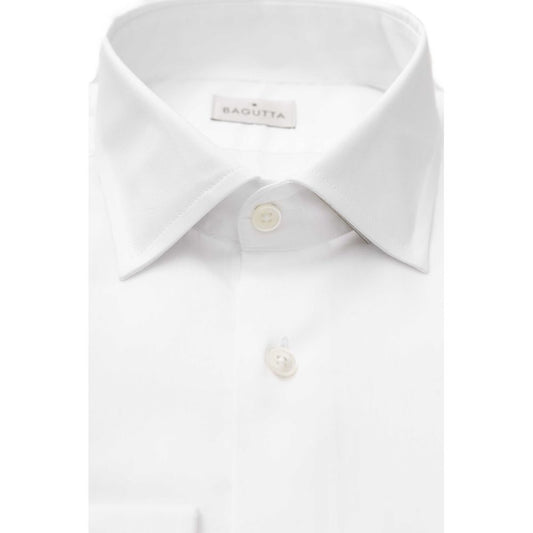 Bagutta White Cotton Men's Shirt $243.00 Bagutta Luzworld