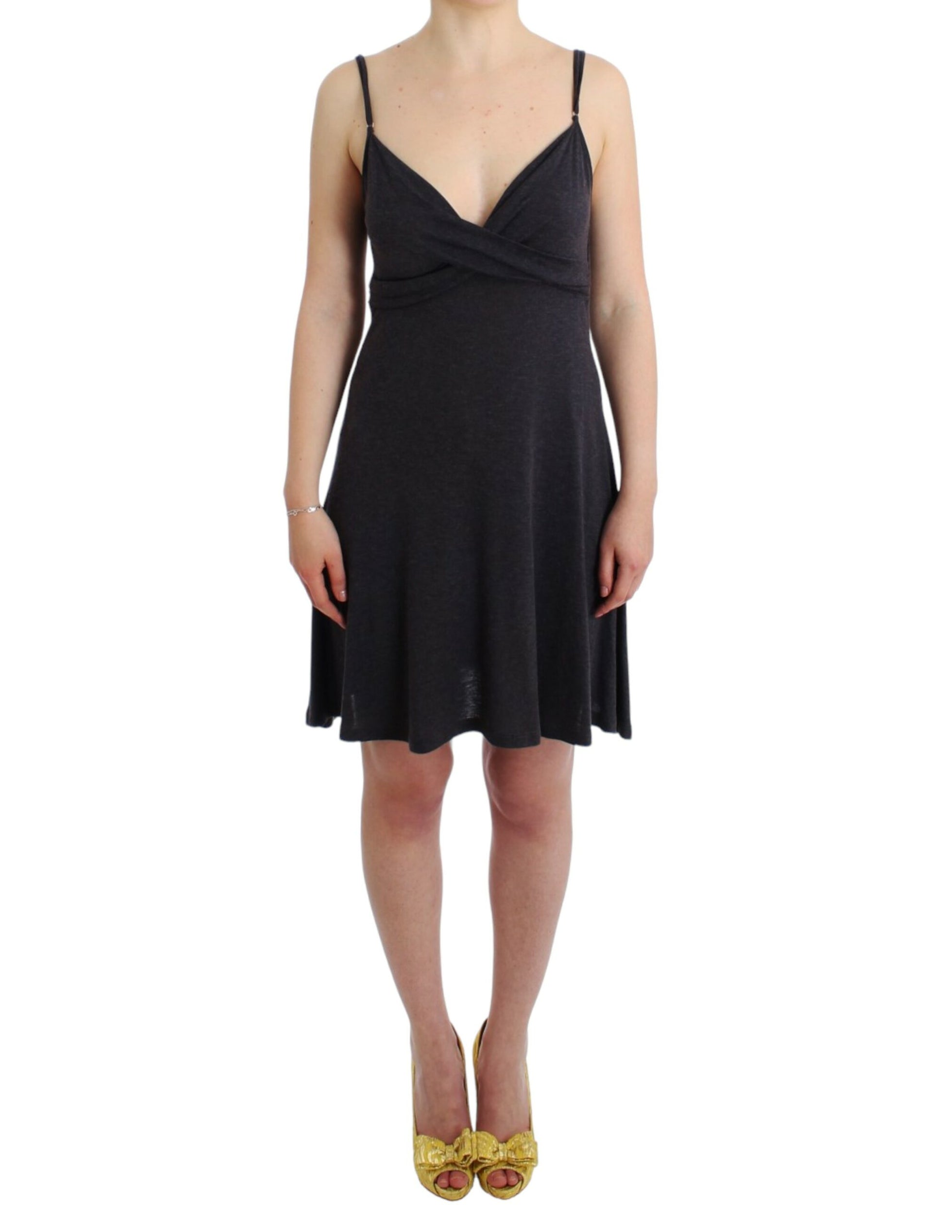 Costume National Gray knitted A-line dress $564.00 Costume National Luzworld