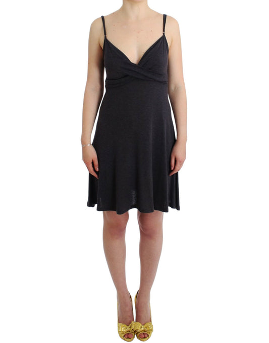 Costume National Gray knitted A-line dress $564.00 Costume National Luzworld