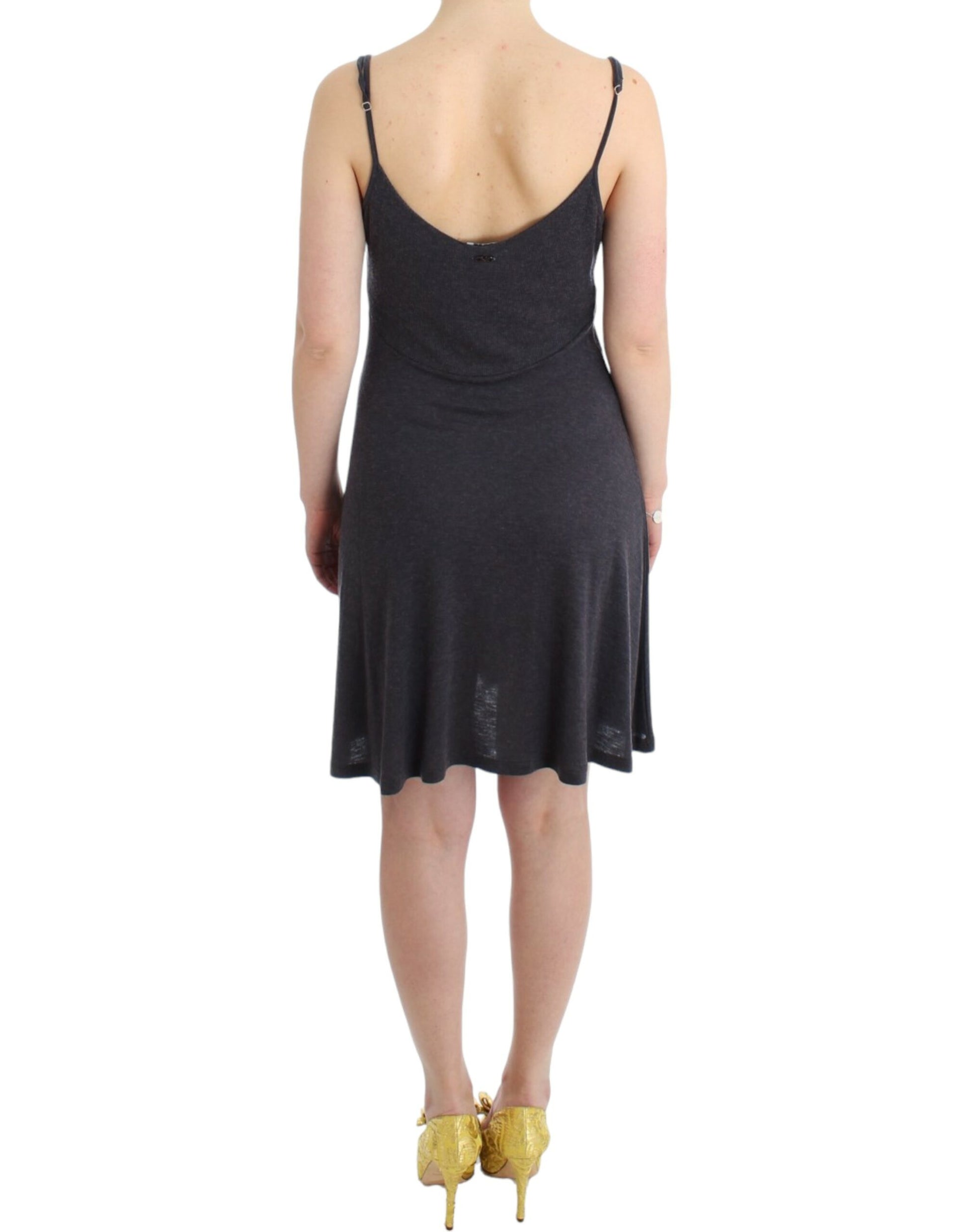 Costume National Gray knitted A-line dress $564.00 Costume National Luzworld