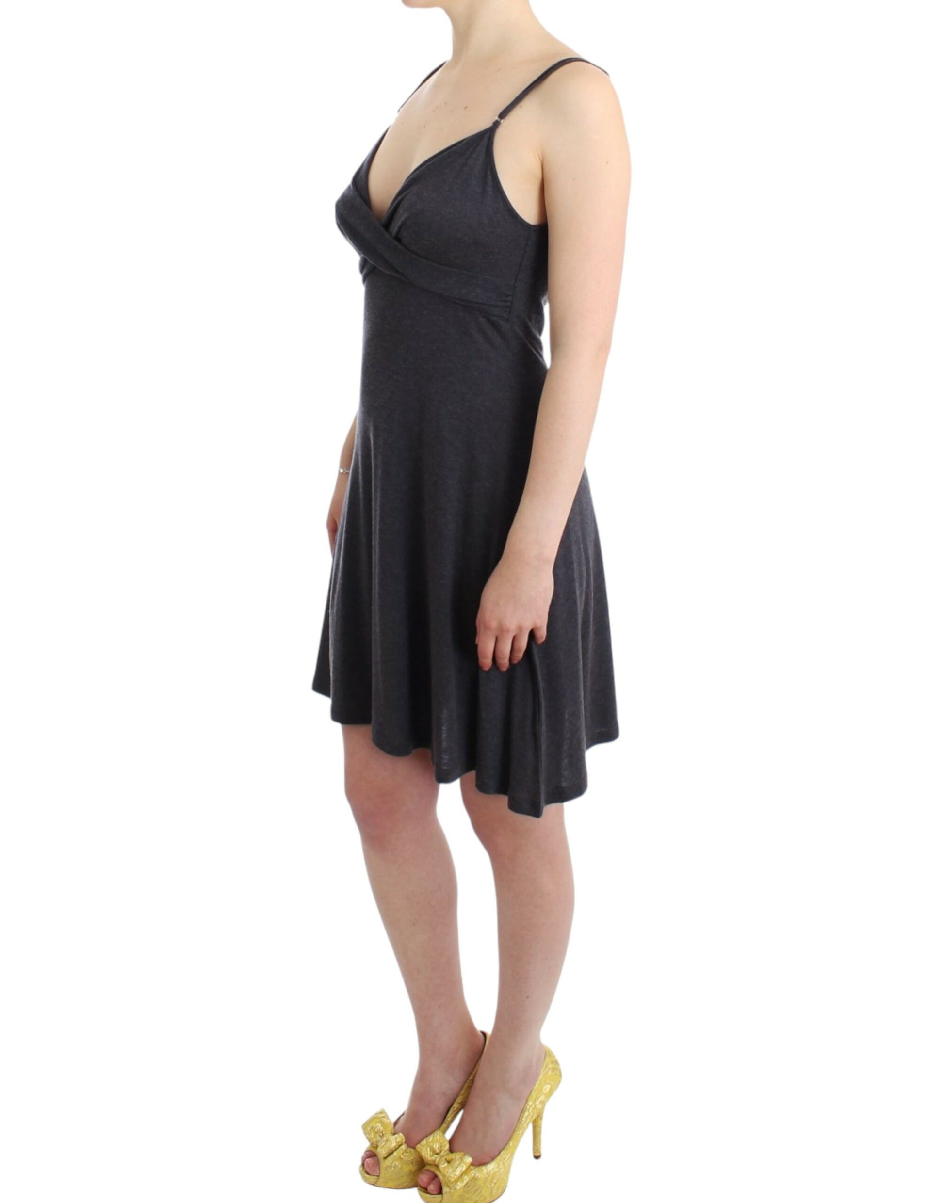 Costume National Gray knitted A-line dress $564.00 Costume National Luzworld