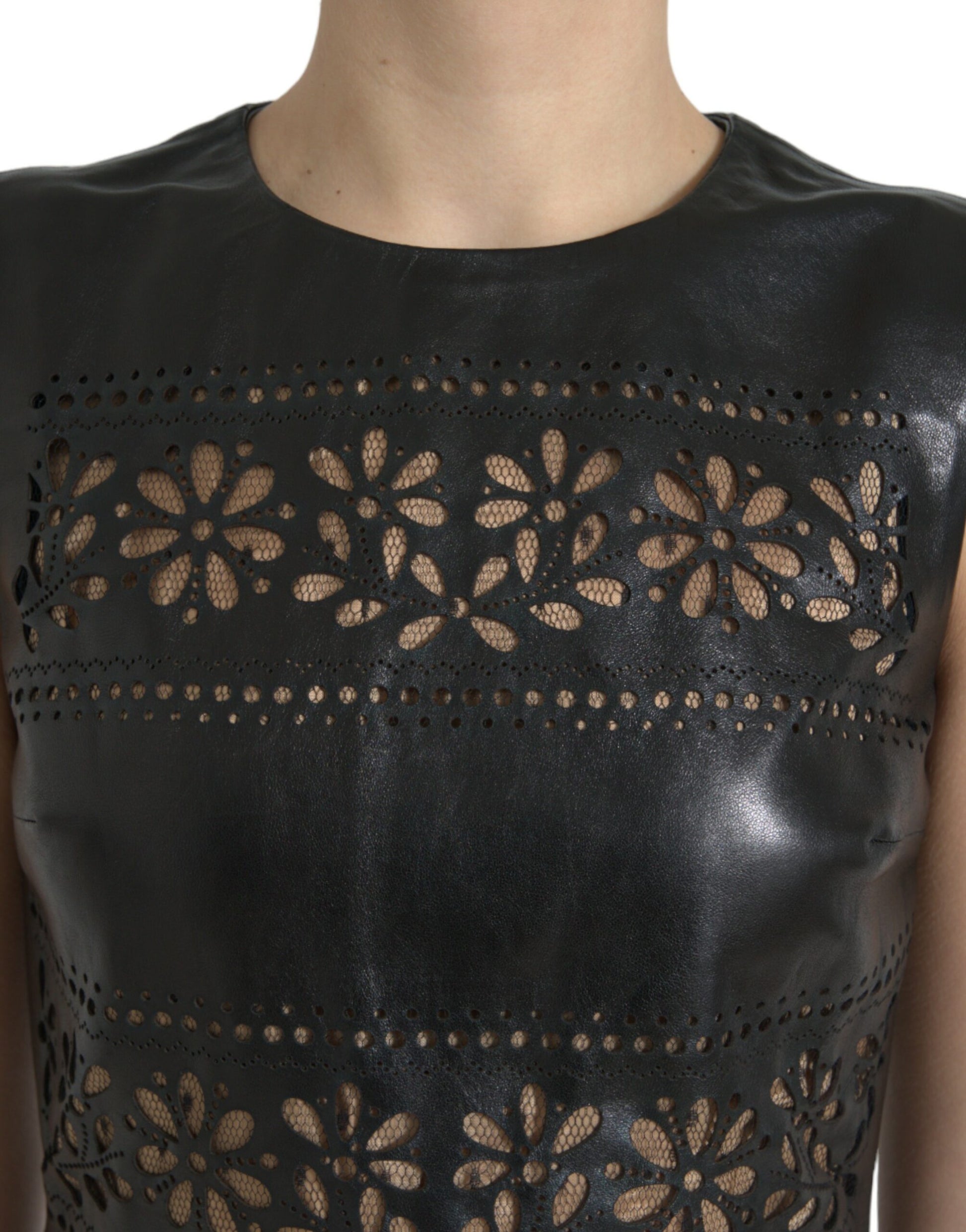Valentino Shiny Black Nylon Cut Out A-line Mini Dress $5636.00 Valentino Luzworld