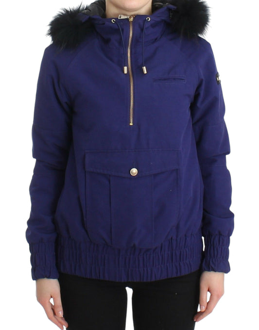 GF Ferre Blue Padded Jacket Hooded Short K-Way $791.00 GF Ferre Luzworld