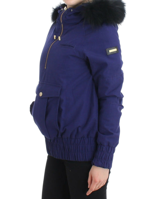 GF Ferre Blue Padded Jacket Hooded Short K-Way $791.00 GF Ferre Luzworld