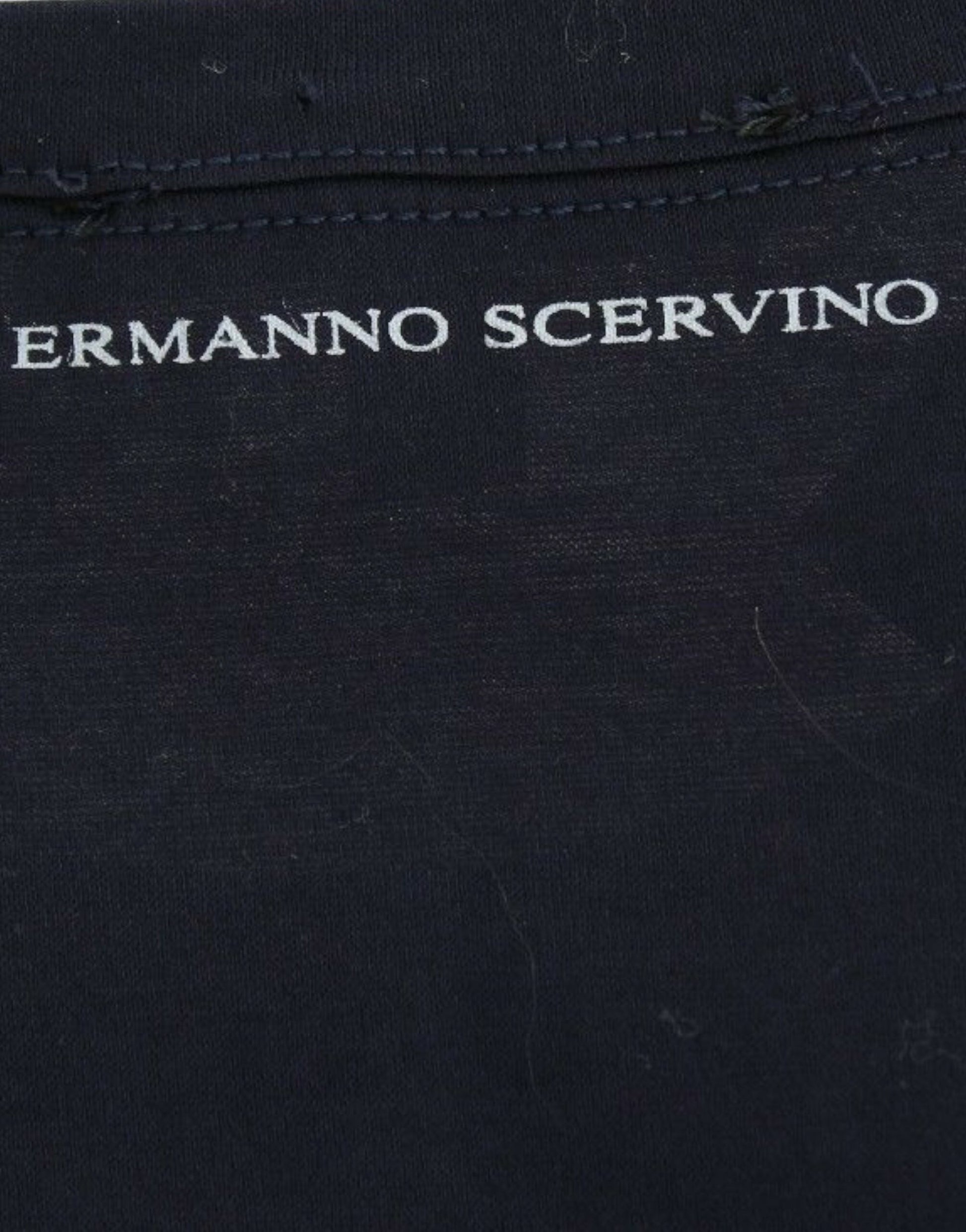Ermanno Scervino Lingerie Blue Crewneck Cotton Logo T-shirt $197.00 Ermanno Scervino Luzworld
