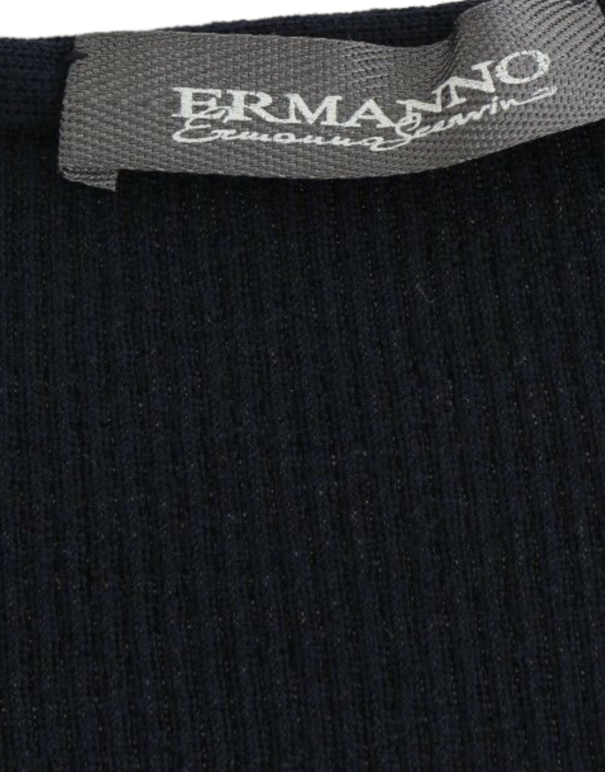 Ermanno Scervino Blue Knitted Wool Stretch Sweater Top $672.00 Ermanno Scervino Luzworld